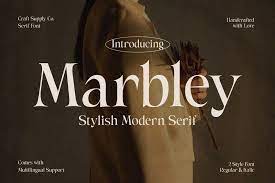 Schriftart Marbley